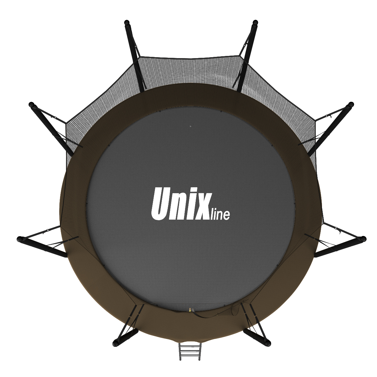 Батут UNIX line 12-фут. Black&Brown с внутренней сеткой